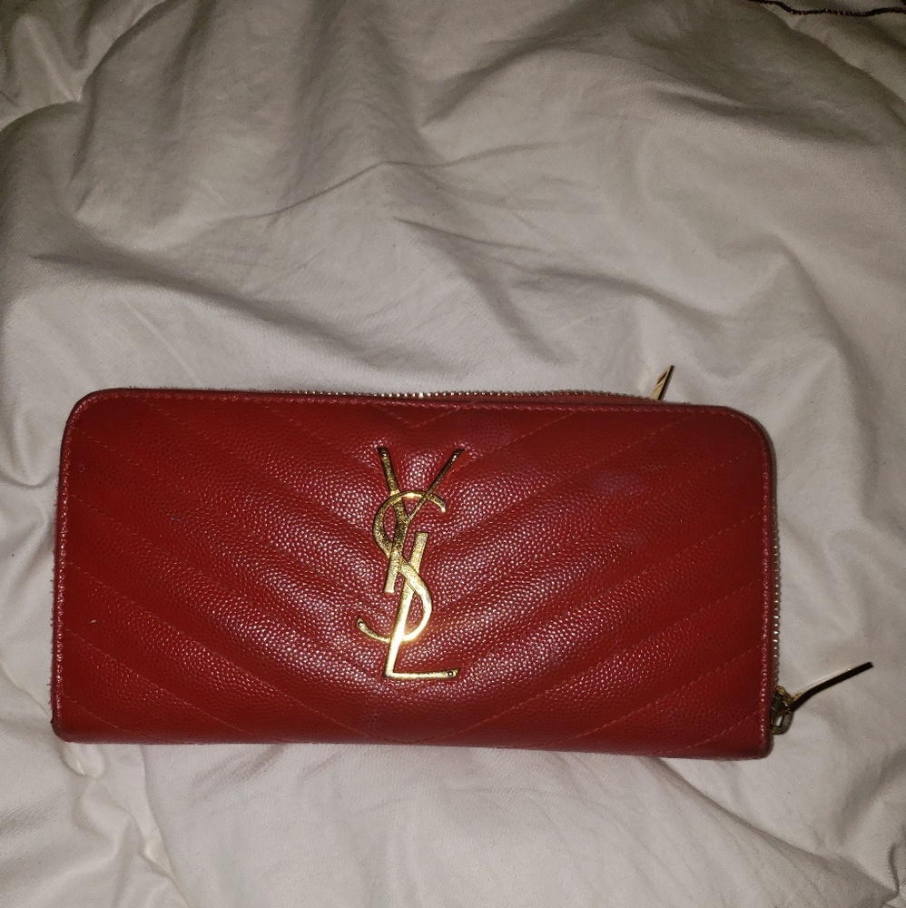 Saint Laurent wallet , red